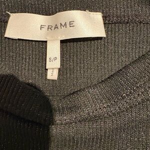 Frame Denim Black Long Sleeve Top